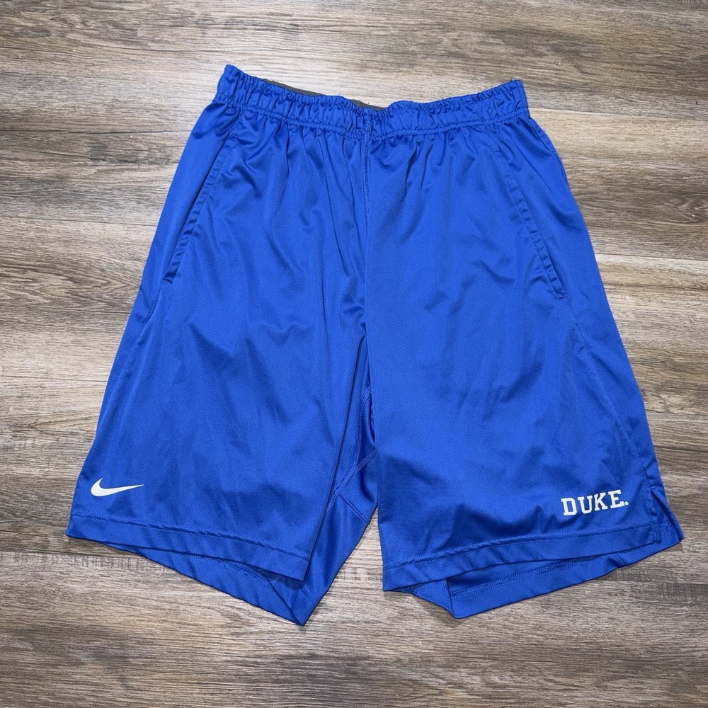 Nike Blue Devils Dry-FIT Performance Shorts Mens Large Royal Blue Swoosh Logo